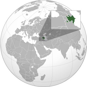 Azerbaidžanas žemėlapyje