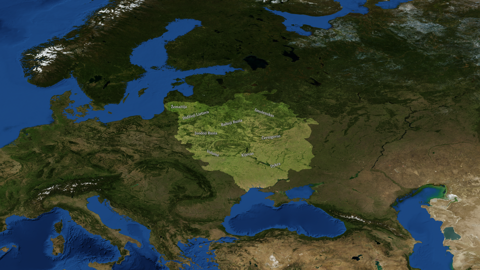 LDK Žemių Pavadinimai XV a. pradžioje
